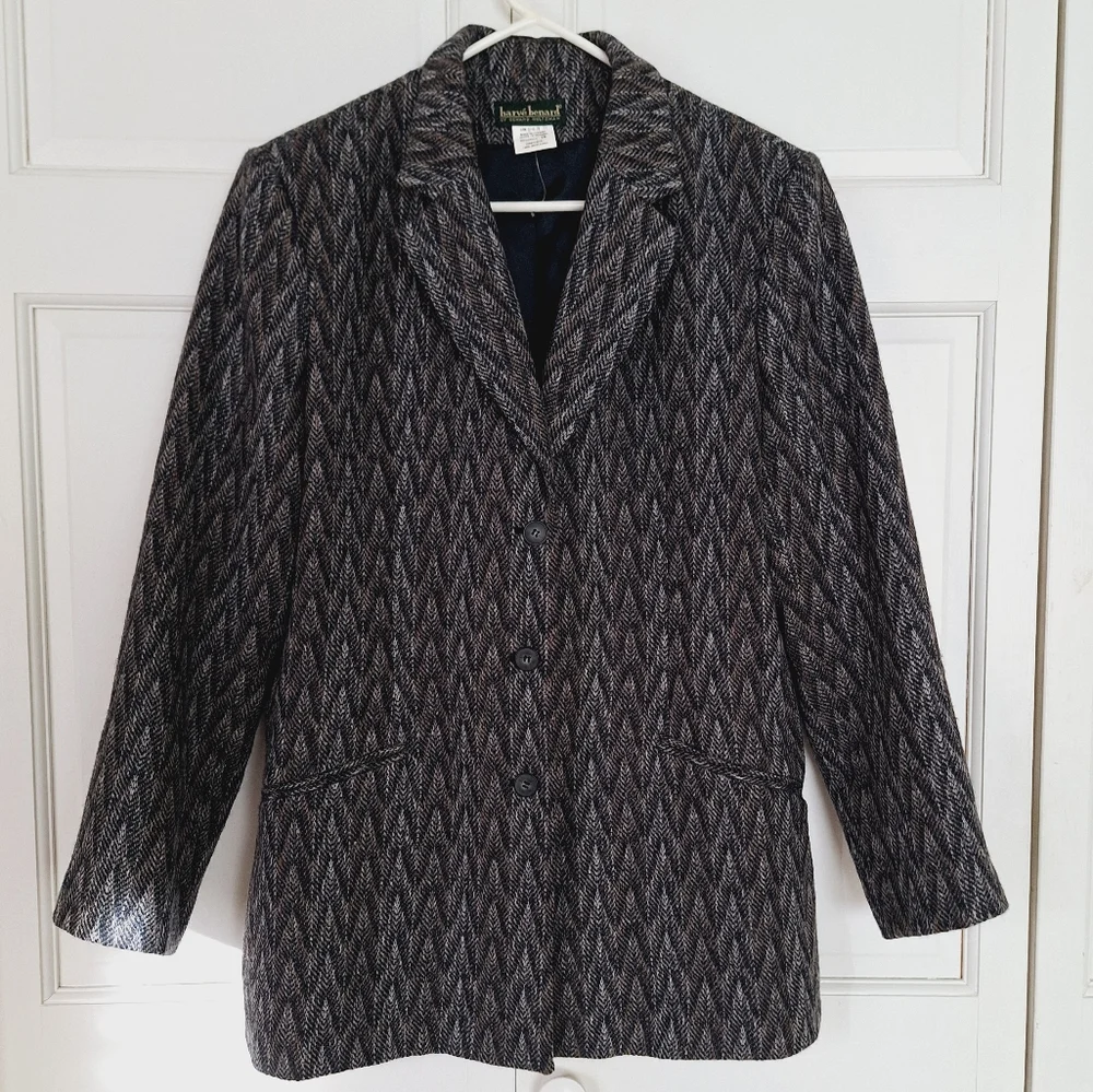 Harvé Benard wool button-down jacket - Picture 1 of 8